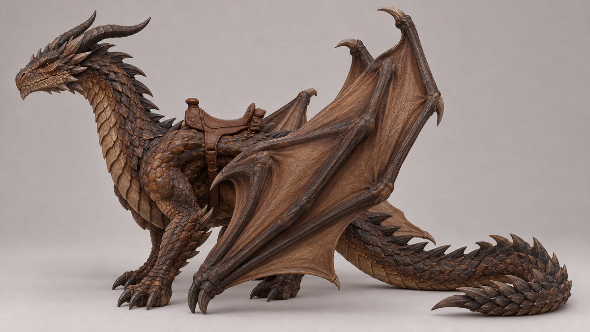 Dragon with rider